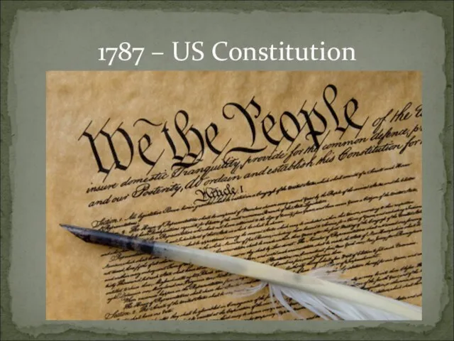 1787 – US Constitution