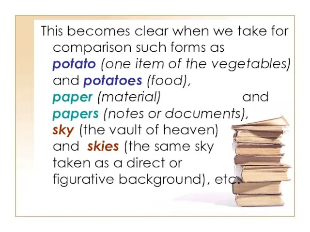 This becomes clear when we take for comparison such forms as potato