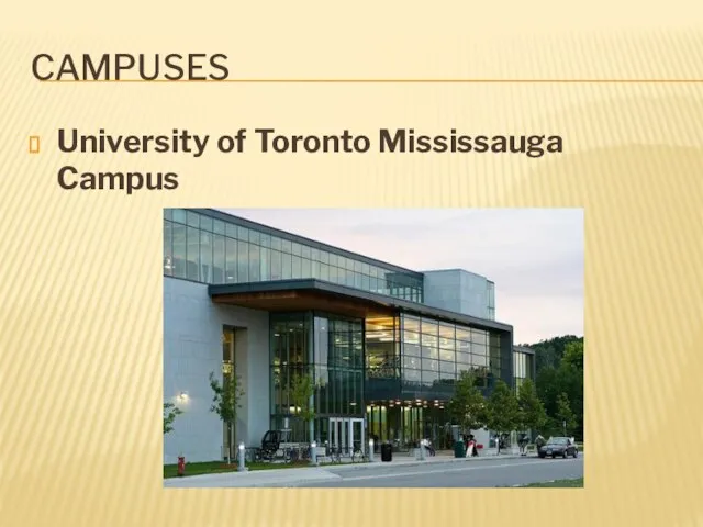 Campuses University of Toronto Mississauga Campus