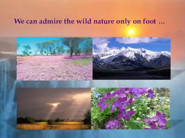 We can admire the wild nature only on foot …