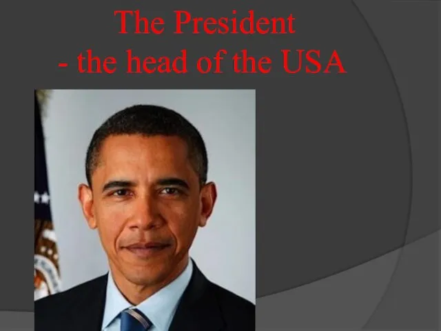 The President - the head of the USA