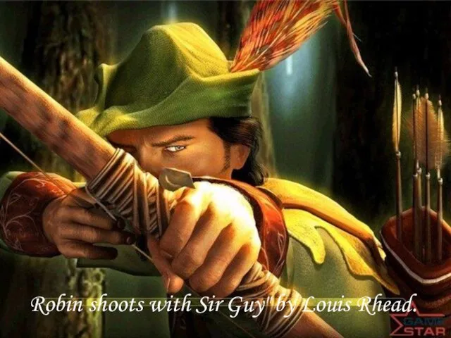 Robin shoots with Sir Guy" by Louis Rhead.