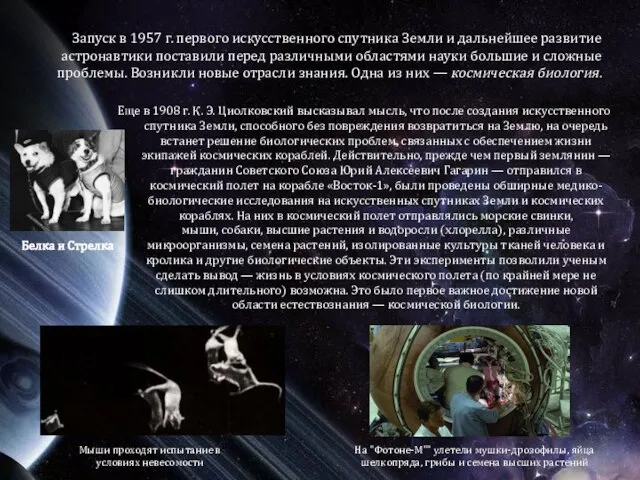 Запуск в 1957 г. первого искусственного спутника Земли и дальнейшее развитие астронавтики