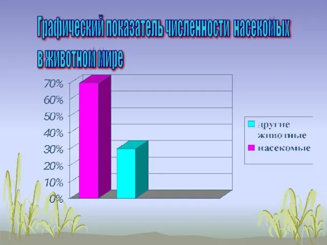 Графический показатель численности насекомых в животном мире