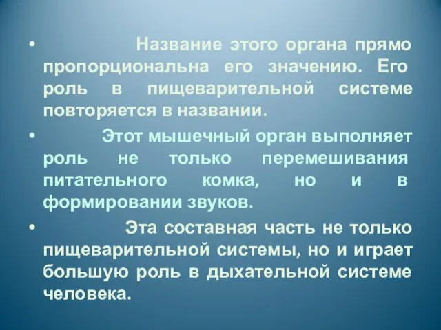 Название этого органа прямо пропорциональна его значению. Его роль в пищеварительной системе