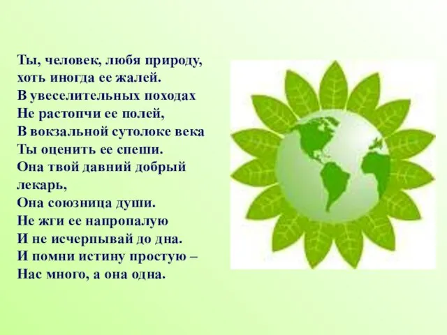 Ты, человек, любя природу, хоть иногда ее жалей. В увеселительных походах Не