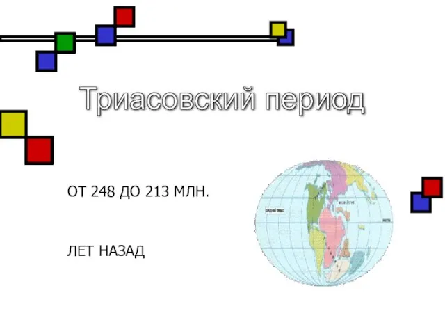 ОТ 248 ДО 213 МЛН. ЛЕТ НАЗАД Триасовский период