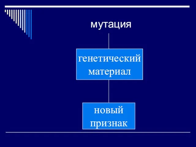 мутация новый признак генетический материал