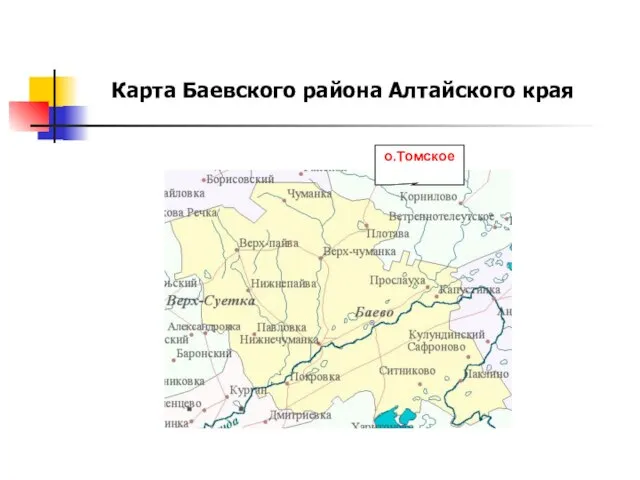 о.Томское Карта Баевского района Алтайского края