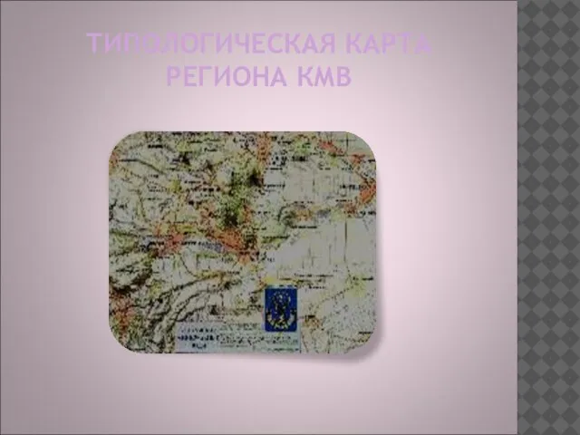 ТИПОЛОГИЧЕСКАЯ КАРТА РЕГИОНА КМВ