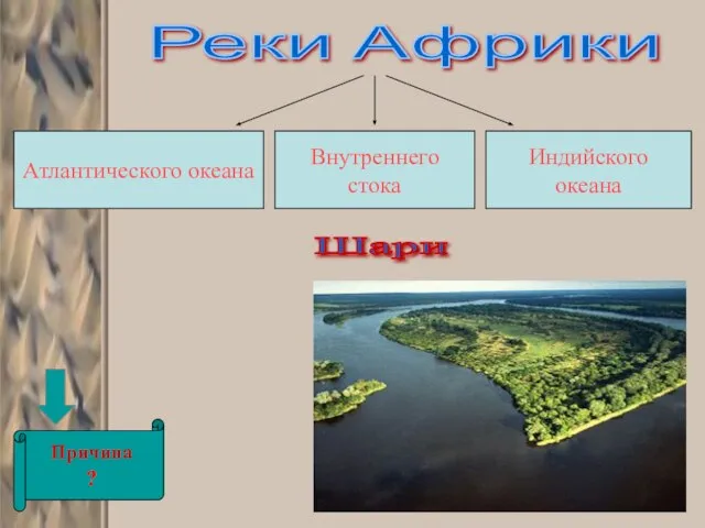 Реки Африки Атлантического океана Внутреннего стока Индийского океана Шари Причина ?