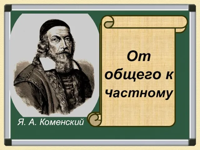 Я. А. Коменский Обучение и воспитание должны сообразовываться с природой познания, с