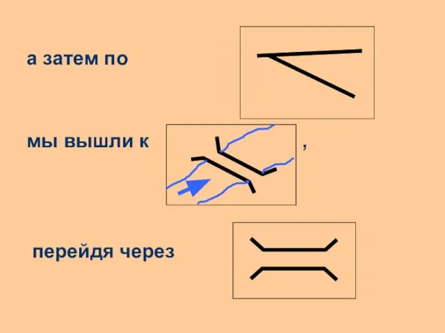 а затем по мы вышли к , перейдя через