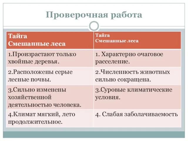 Проверочная работа