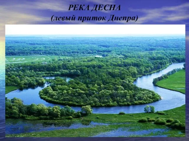 РЕКА ДЕСНА (левый приток Днепра)