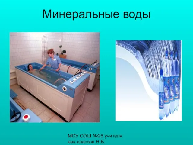 МОУ СОШ №28 учителя нач.классов Н.Б.Бронникова, С.К.Загребина Минеральные воды