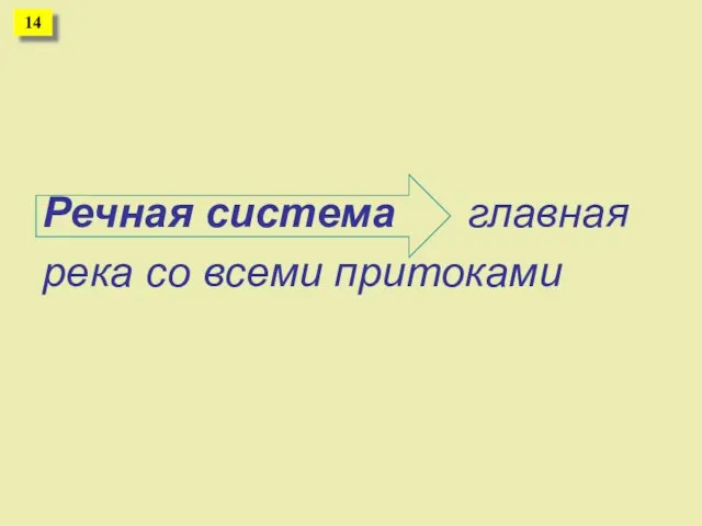 Речная система главная река со всеми притоками 14