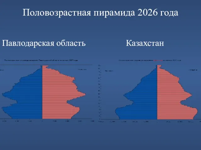 Половозрастная пирамида 2026 года Павлодарская область Казахстан
