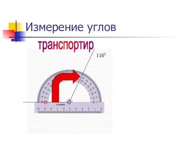 Измерение углов 1160 транспортир