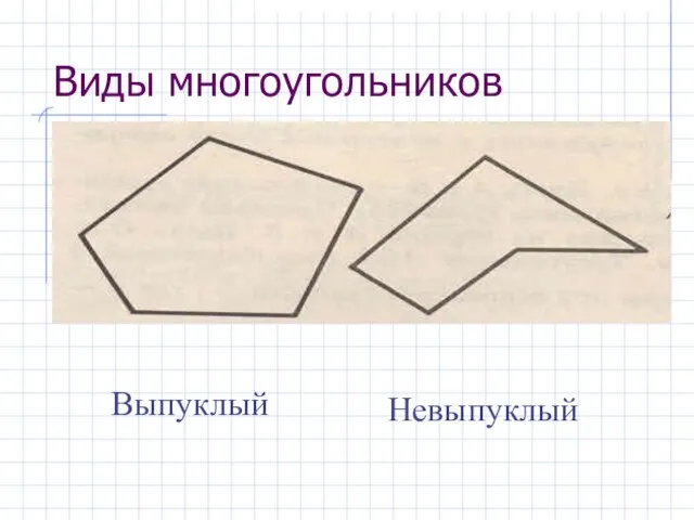 Виды многоугольников Выпуклый Невыпуклый