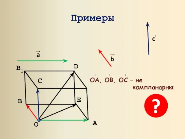 Примеры O A B B1 D C E ?