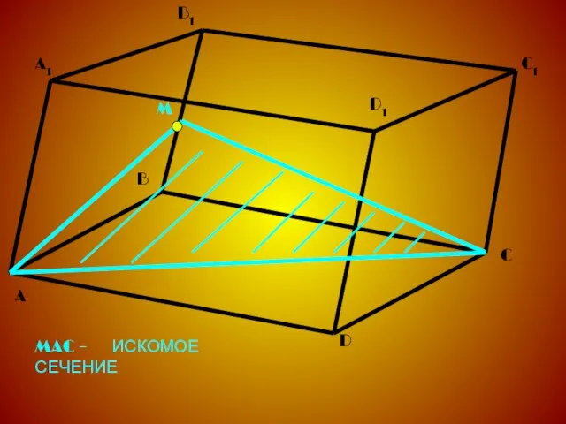 A A1 B1 C1 C B D1 D M MAC – ИСКОМОЕ СЕЧЕНИЕ