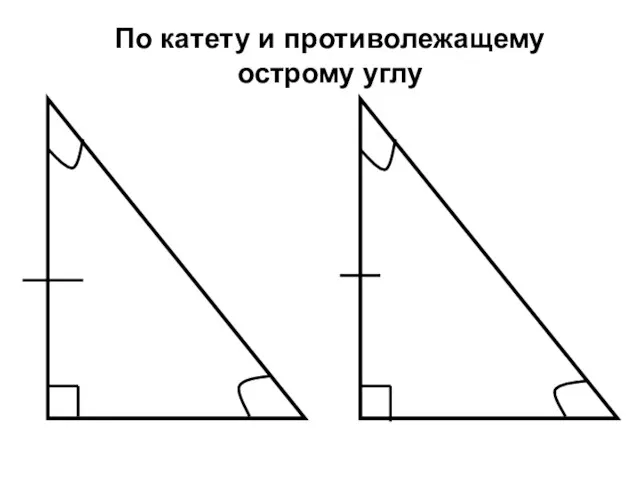 По катету и противолежащему острому углу