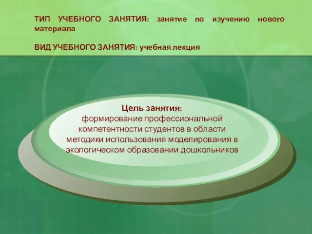 ТИП УЧЕБНОГО ЗАНЯТИЯ: занятие по изучению нового материала ВИД УЧЕБНОГО ЗАНЯТИЯ: учебная