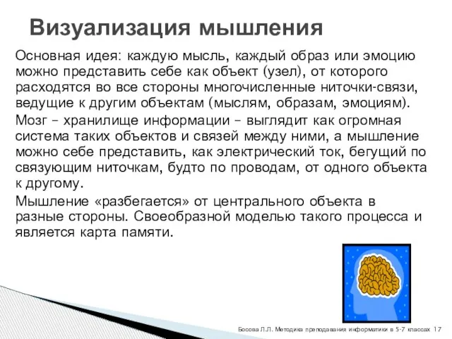 Основная идея: каждую мысль, каждый образ или эмоцию можно представить себе как