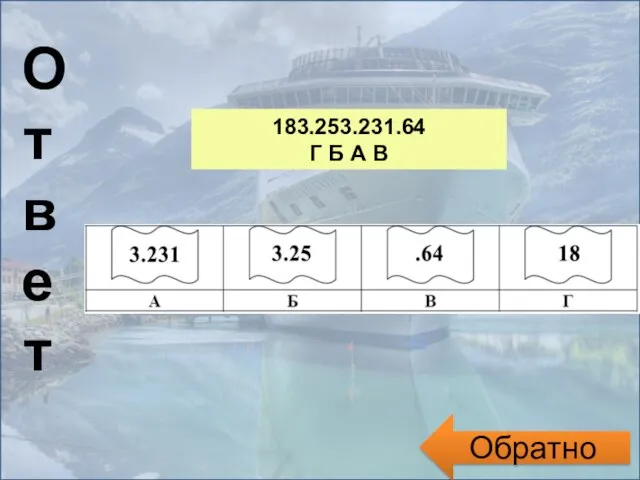 Обратно Ответ 183.253.231.64 Г Б А В