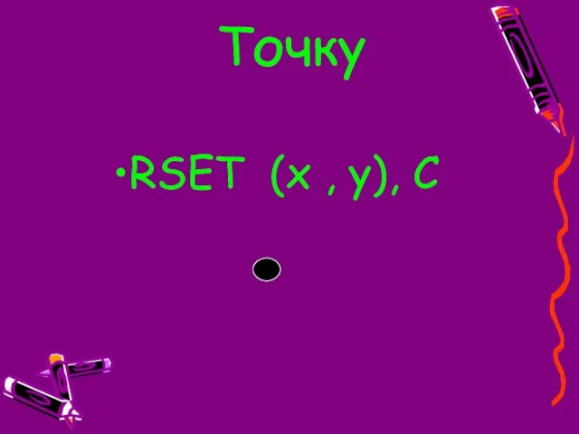 RSET (x , y), C Точку