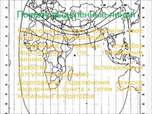 Почему выделенные линии Выделенные линии получили свое широкое распространение Устаревание прежних способов