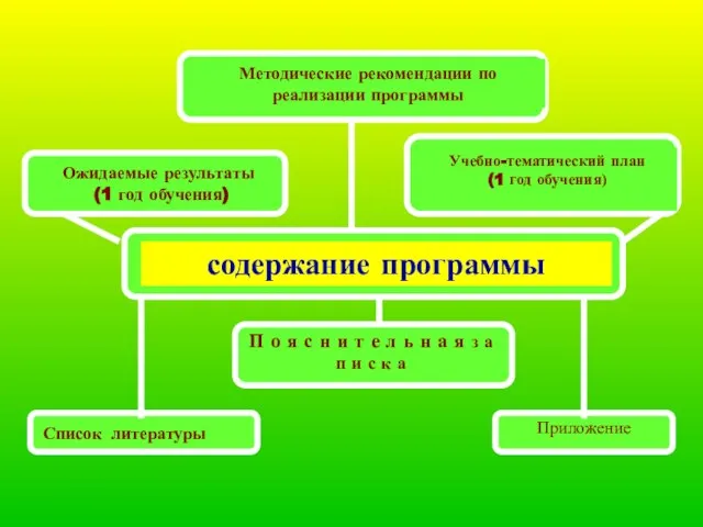 содержание программы П о я с н и т е л ь