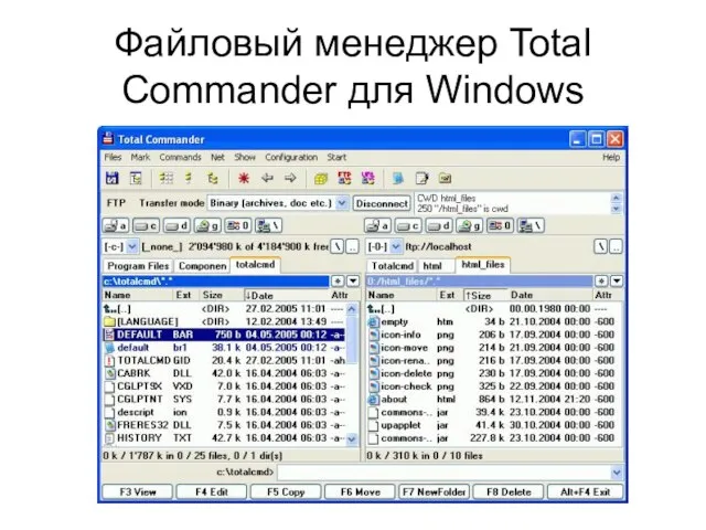 Файловый менеджер Total Commander для Windows