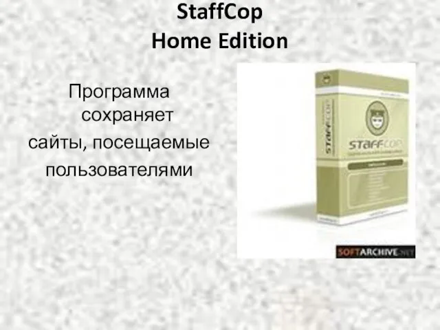 StaffCop Home Edition Программа сохраняет сайты, посещаемые пользователями