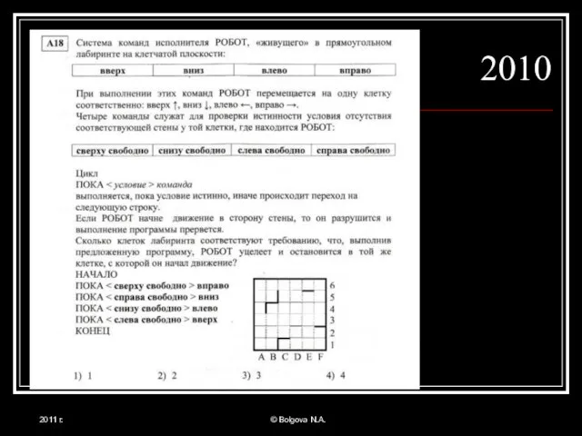 2011 г. © Bolgova N.A. 2010