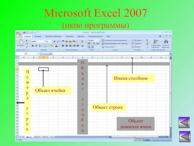 Microsoft Excel 2007 (окно программы)
