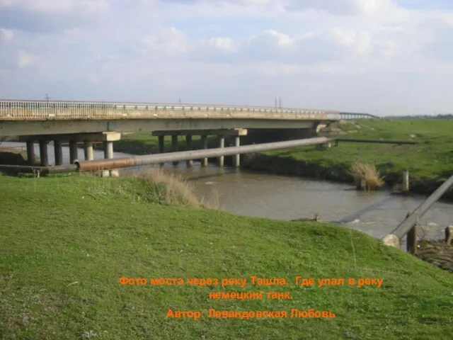 Фото моста через реку Ташла. Где упал в реку немецкий танк. Автор: Левандовская Любовь