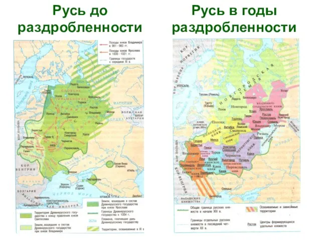 Русь до раздробленности Русь в годы раздробленности