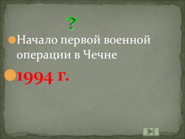 Начало первой военной операции в Чечне 1994 г.