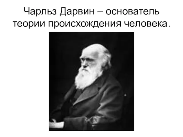 Чарльз Дарвин – основатель теории происхождения человека.