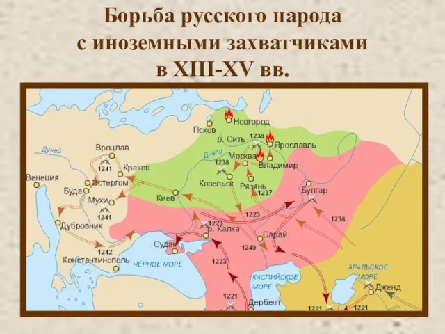 Борьба русского народа с иноземными захватчиками в XIII-XV вв.