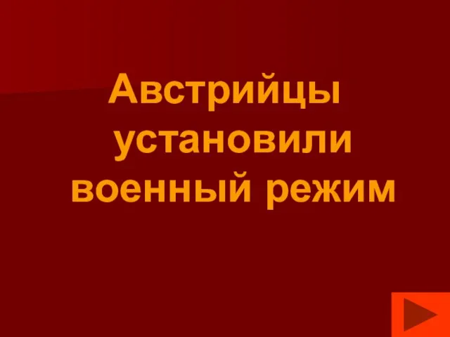 Австрийцы установили военный режим