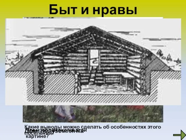 Быт и нравы Какие выводы можно сделать об особенностях этого поселения? Что