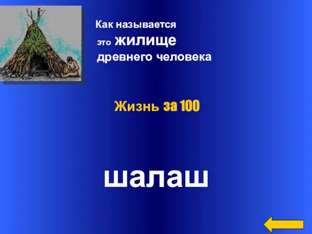 шалаш Жизнь за 100 Как называется это жилище древнего человека