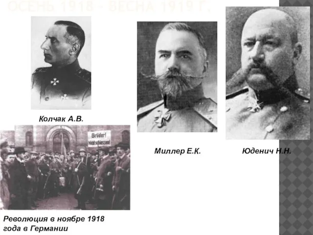 ОСЕНЬ 1918 - ВЕСНА 1919 Г. Революция в ноябре 1918 года в