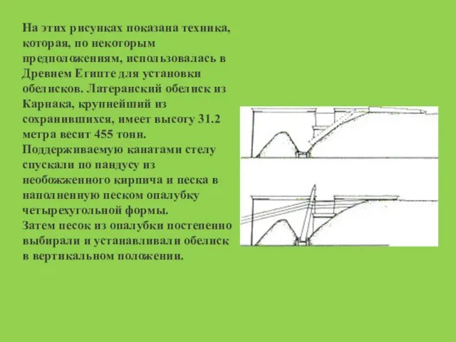 На этих рисунках показана техника, которая, по некоторым предположениям, использовалась в Древнем