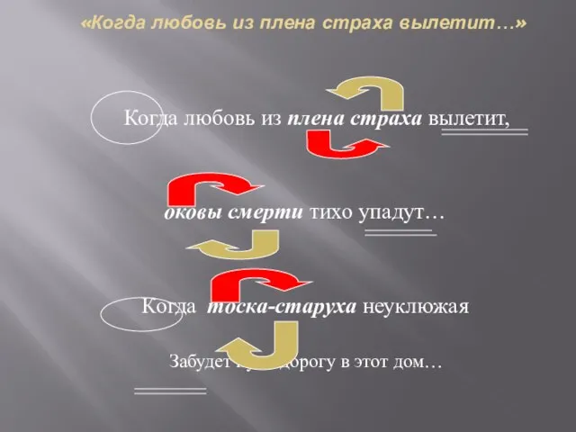 «Когда любовь из плена страха вылетит…» Когда любовь из плена страха вылетит,