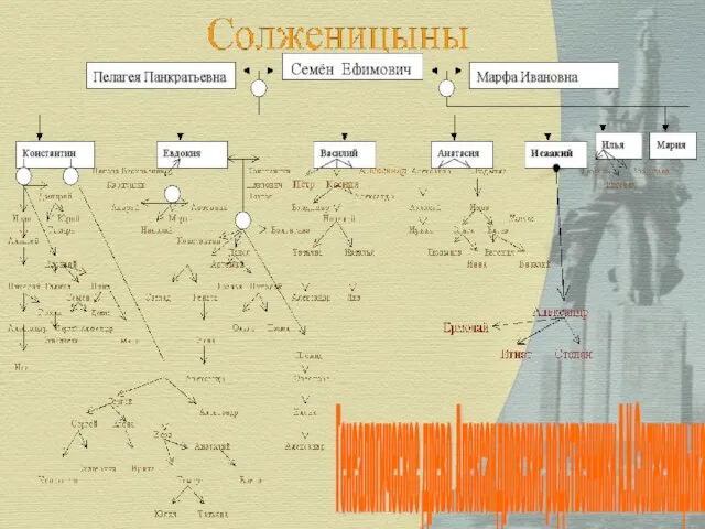 Генеалогическое древо. Aлександровские родственники А.И.Солженицына