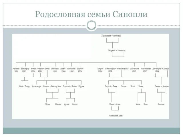 Родословная семьи Синопли